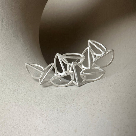 Sterling Silver geometric brooch from Sarah Straussberg