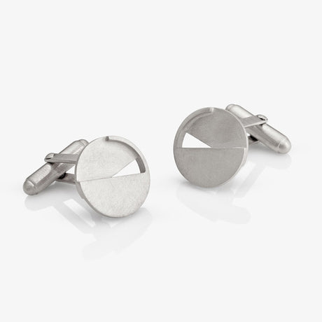 Sterling silver cufflinks by contemporary jewellery designer Sarah Straussberg